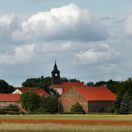 Werbelektorat, ländlicher Raum, Dorfansicht von Wietstock (Brandenburg)